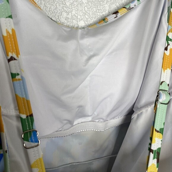 Summer Mae Women's Blue Pink Halter Tankini Swim Top Padded Bra Size Large New - Picture 2 of 8